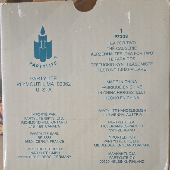 PartyLite Blue and White Packaging - Picture 5 of 5